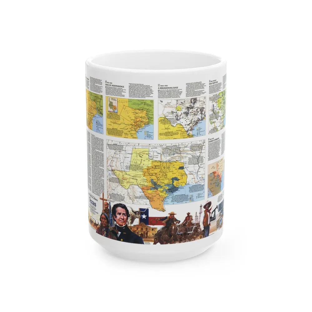 USA - Texas 2 (1986) (Map) White Coffee Mug-15oz-Go Mug Yourself