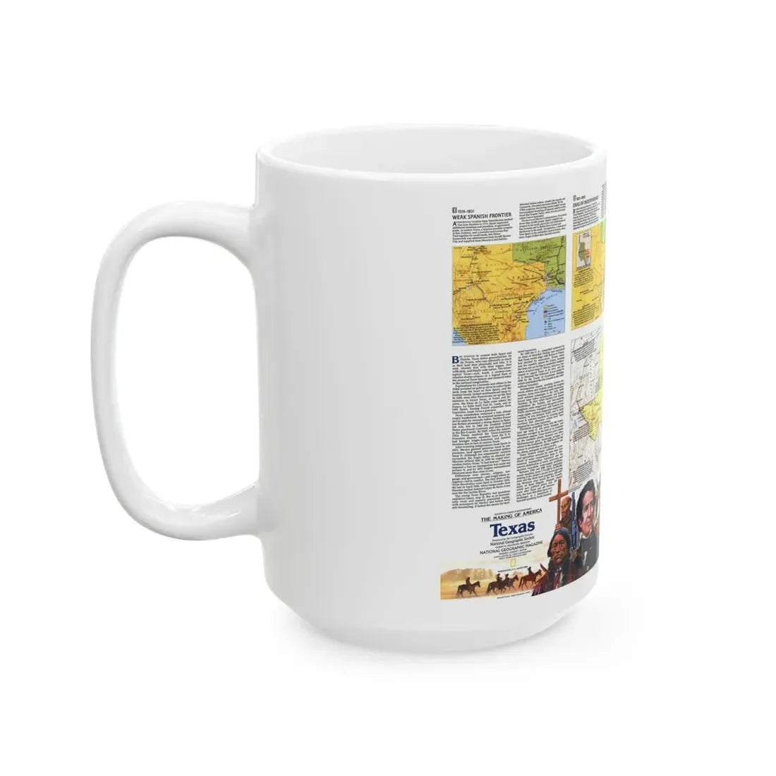 USA - Texas 2 (1986) (Map) White Coffee Mug - Go Mug Yourself