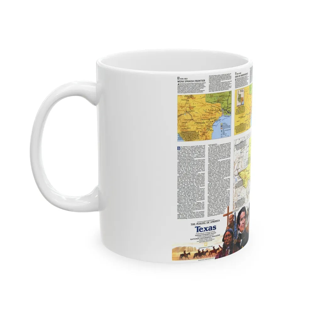 USA - Texas 2 (1986) (Map) White Coffee Mug-Go Mug Yourself