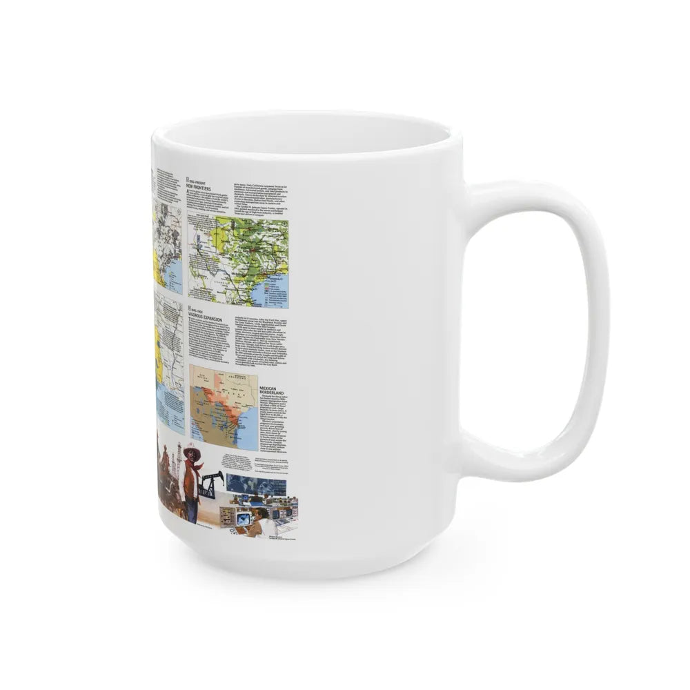 USA - Texas 2 (1986) (Map) White Coffee Mug-Go Mug Yourself