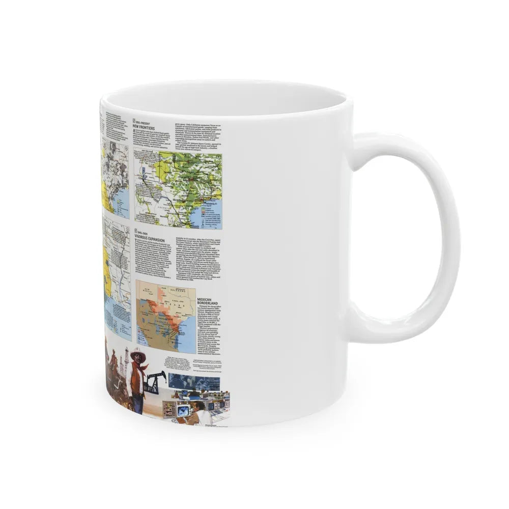 USA - Texas 2 (1986) (Map) White Coffee Mug-Go Mug Yourself