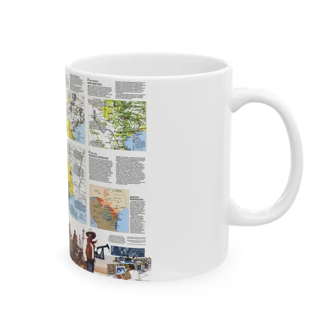 USA - Texas 2 (1986) (Map) White Coffee Mug - Go Mug Yourself
