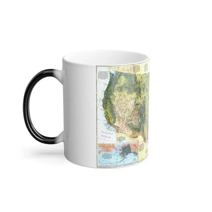 USA - The Physical Landscape (1996) (Map) Color Changing Mug 11oz - Go Mug Yourself