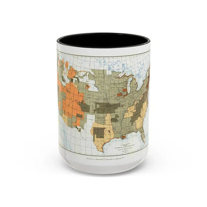 USA - The United States (1892) (Map) Accent Coffee Mug 15oz Black - Go Mug Yourself