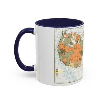 USA - The United States (1892) (Map) Accent Coffee Mug - Go Mug Yourself