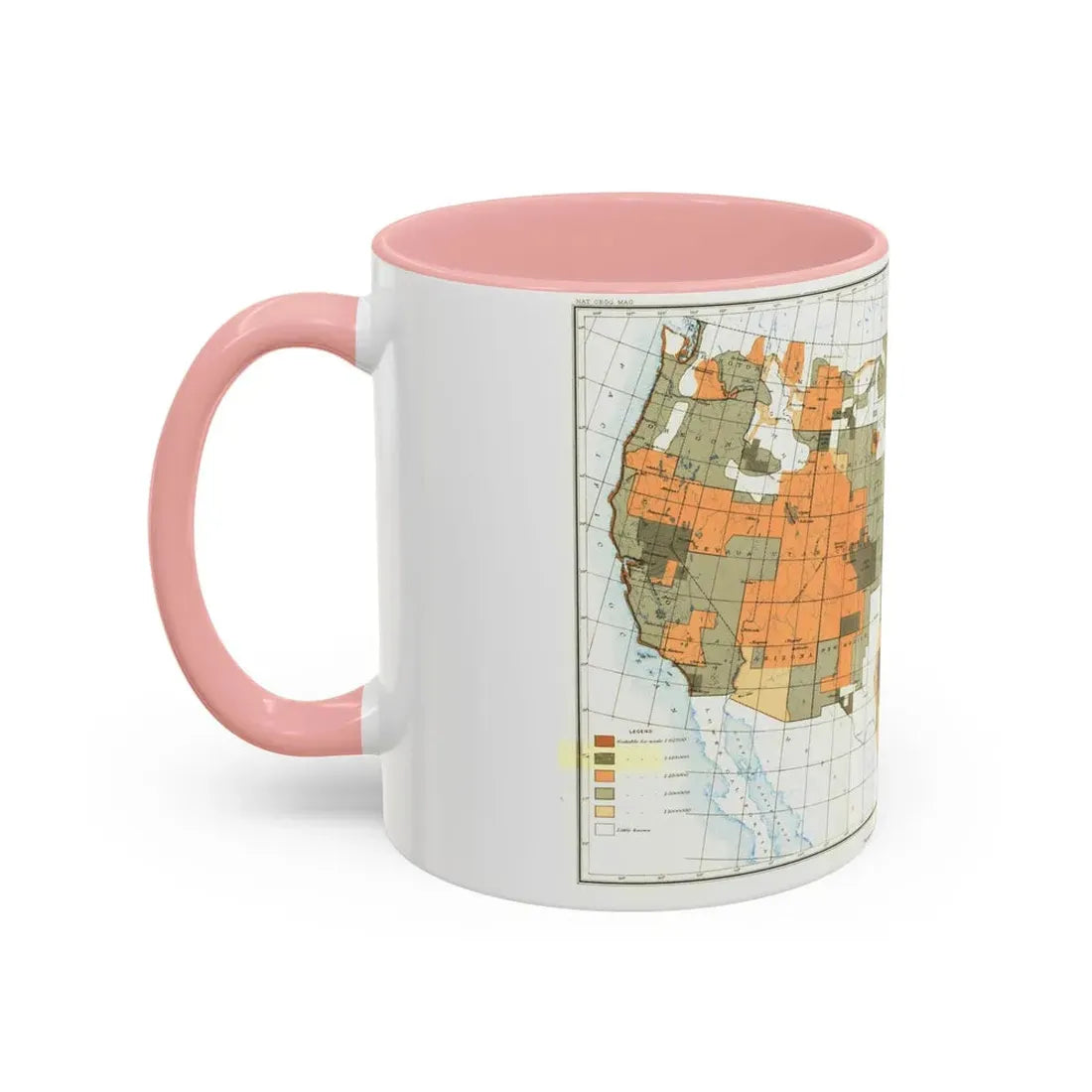 USA - The United States (1892) (Map) Accent Coffee Mug - Go Mug Yourself