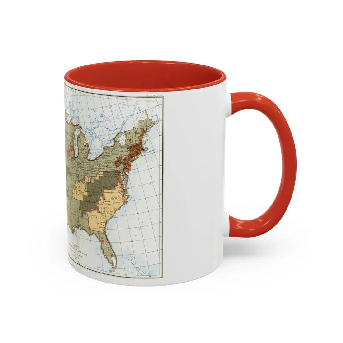 USA - The United States (1892) (Map) Accent Coffee Mug - Go Mug Yourself