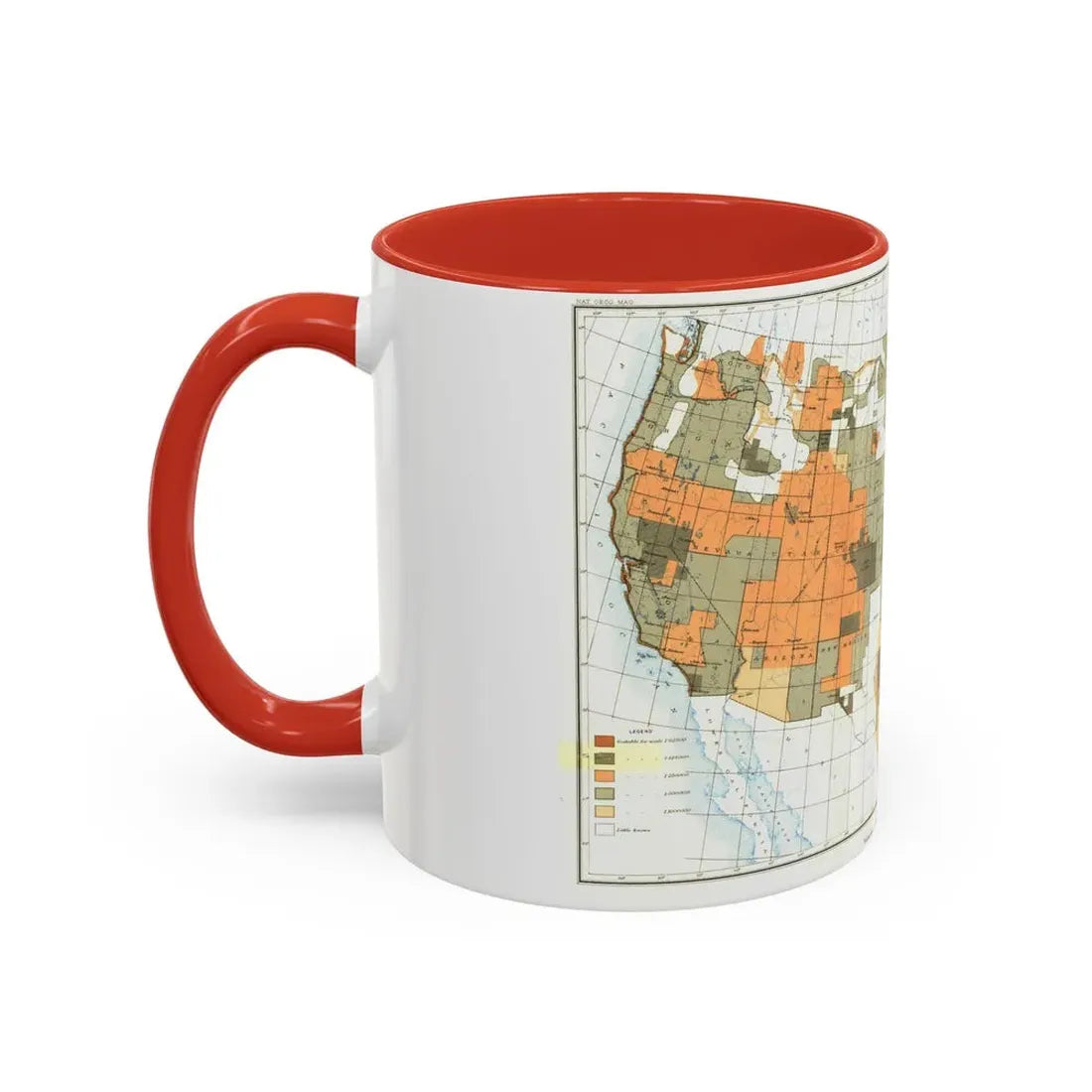 USA - The United States (1892) (Map) Accent Coffee Mug - Go Mug Yourself