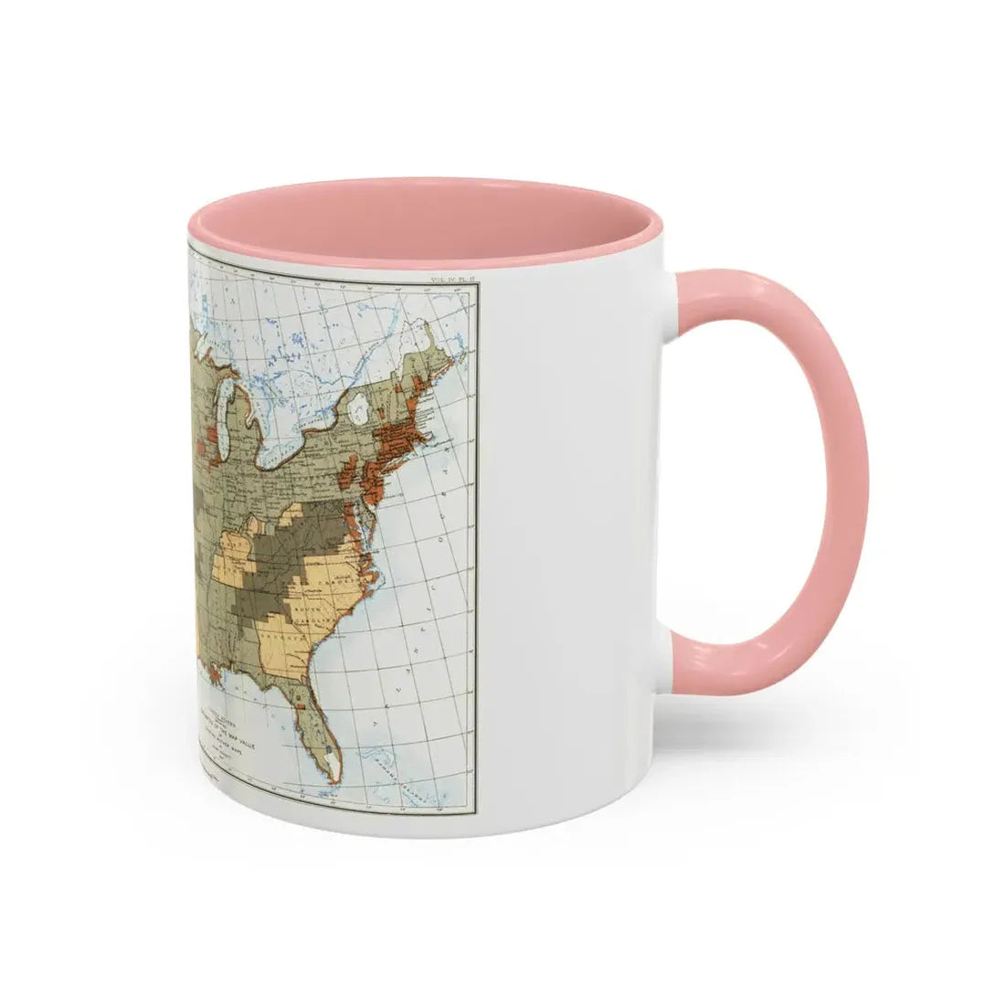 USA - The United States (1892) (Map) Accent Coffee Mug - Go Mug Yourself