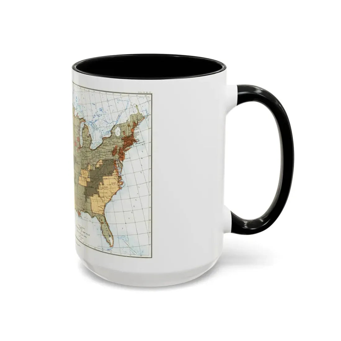 USA - The United States (1892) (Map) Accent Coffee Mug - Go Mug Yourself