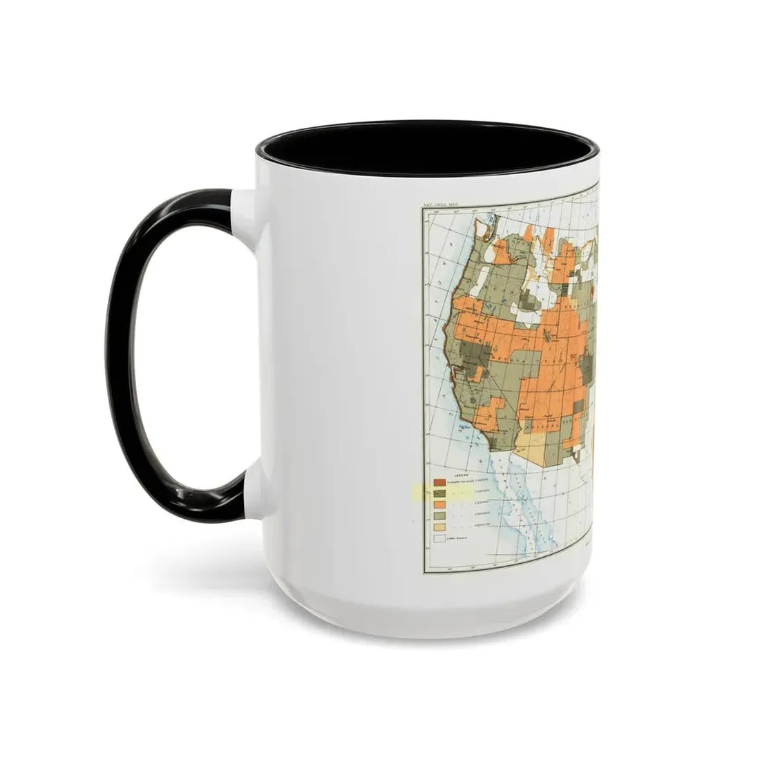 USA - The United States (1892) (Map) Accent Coffee Mug - Go Mug Yourself