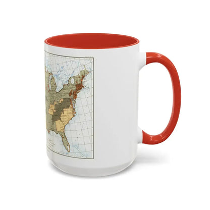 USA - The United States (1892) (Map) Accent Coffee Mug - Go Mug Yourself