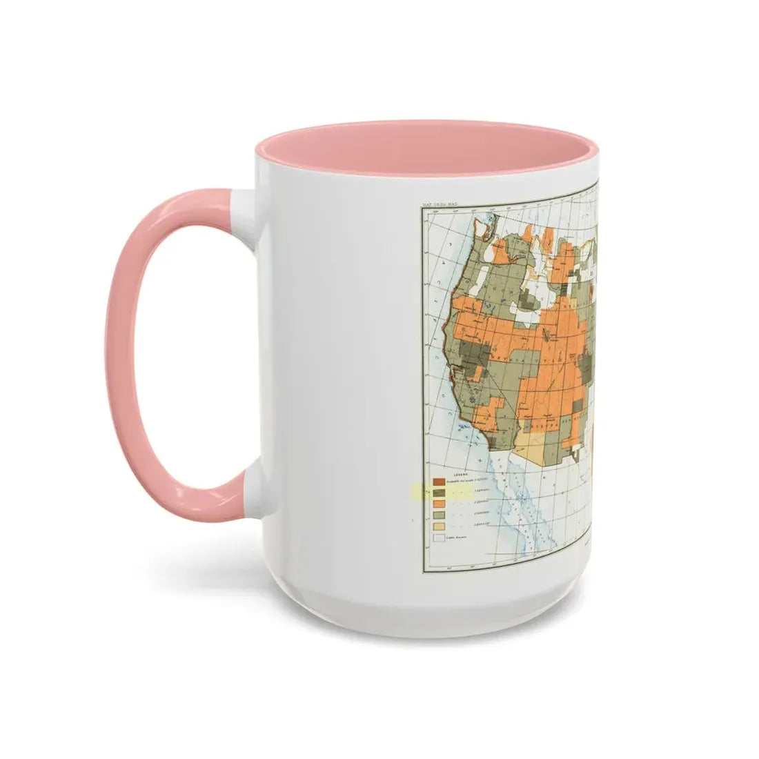 USA - The United States (1892) (Map) Accent Coffee Mug - Go Mug Yourself