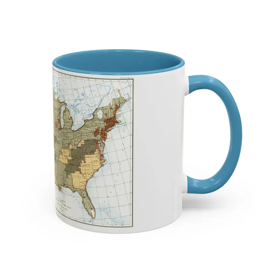 USA - The United States (1892) (Map) Accent Coffee Mug - Go Mug Yourself
