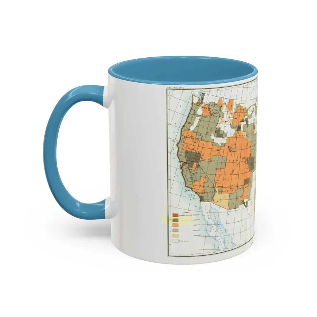 USA - The United States (1892) (Map) Accent Coffee Mug - Go Mug Yourself