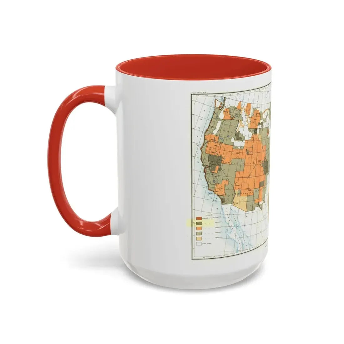 USA - The United States (1892) (Map) Accent Coffee Mug - Go Mug Yourself