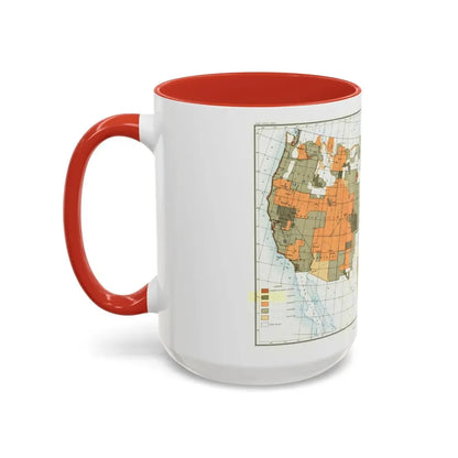 USA - The United States (1892) (Map) Accent Coffee Mug - Go Mug Yourself