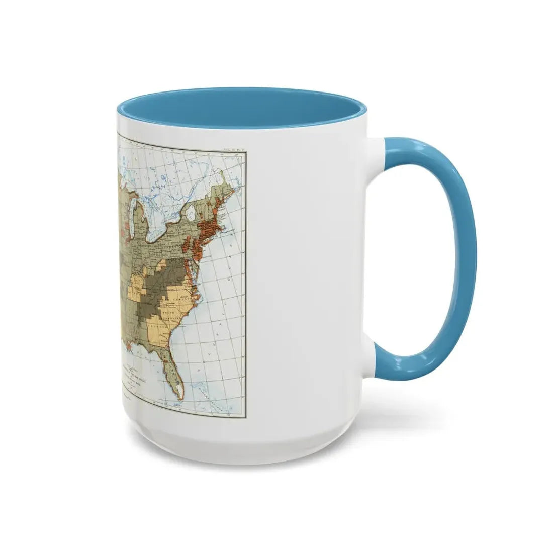 USA - The United States (1892) (Map) Accent Coffee Mug - Go Mug Yourself
