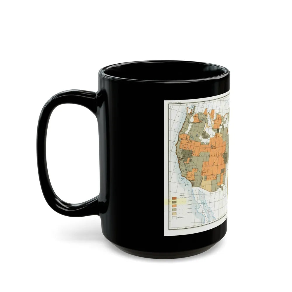 USA - The United States (1892) (Map) Black Coffee Mug-Go Mug Yourself