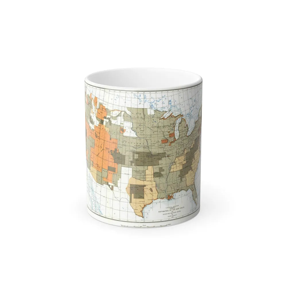 USA - The United States (1892) (Map) Color Changing Mug 11oz-Go Mug Yourself