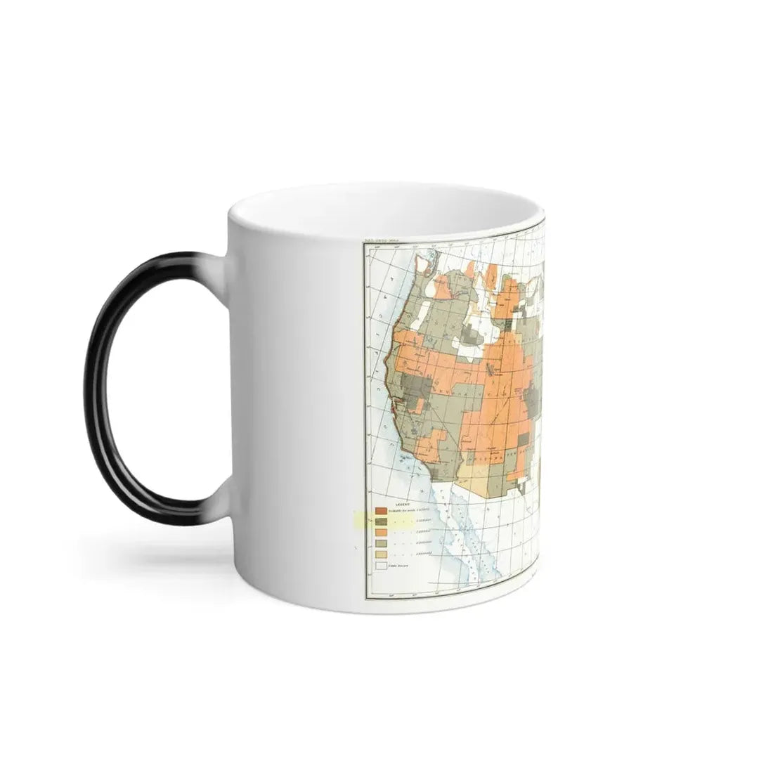USA - The United States (1892) (Map) Color Changing Mug 11oz - Go Mug Yourself