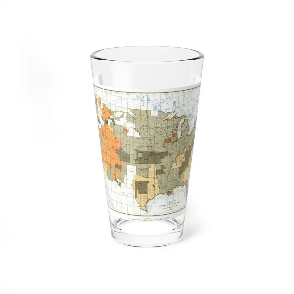 USA - The United States (1892) (Map) Pint Glass 16oz-16oz-Go Mug Yourself