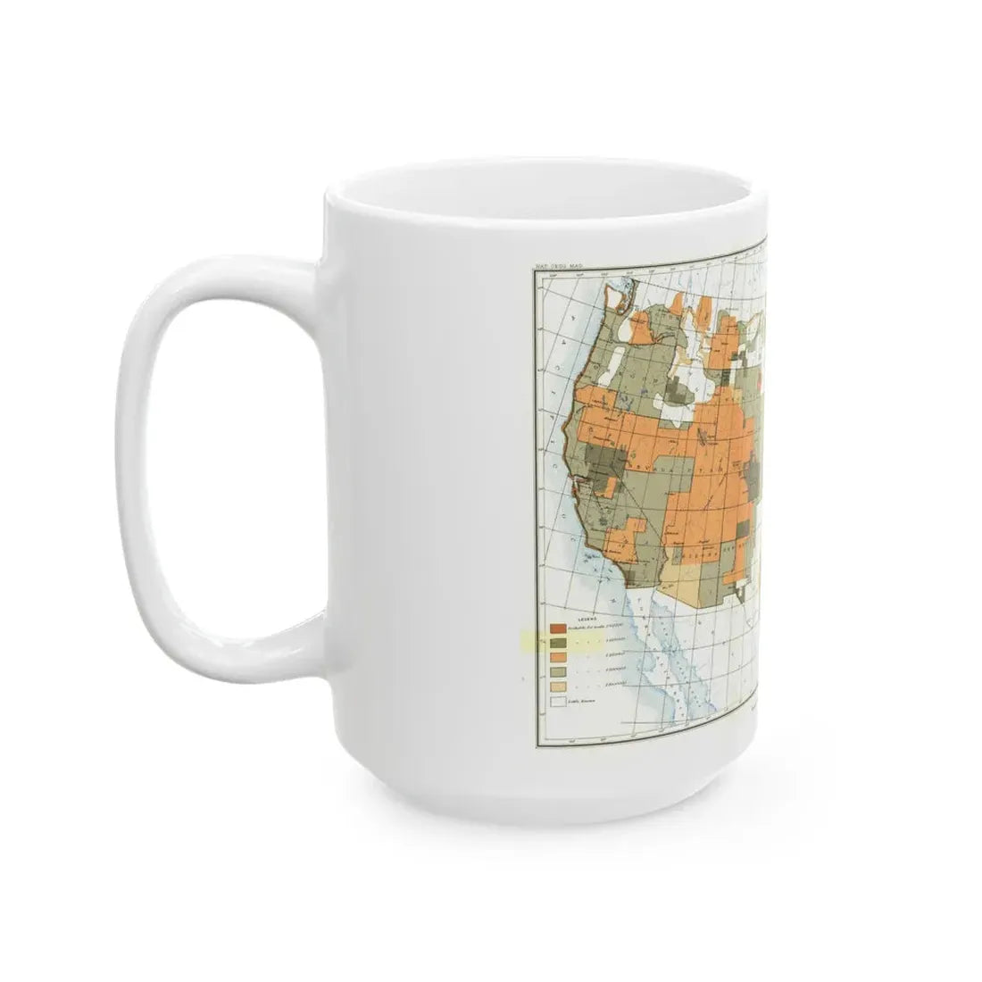 USA - The United States (1892) (Map) White Coffee Mug - Go Mug Yourself