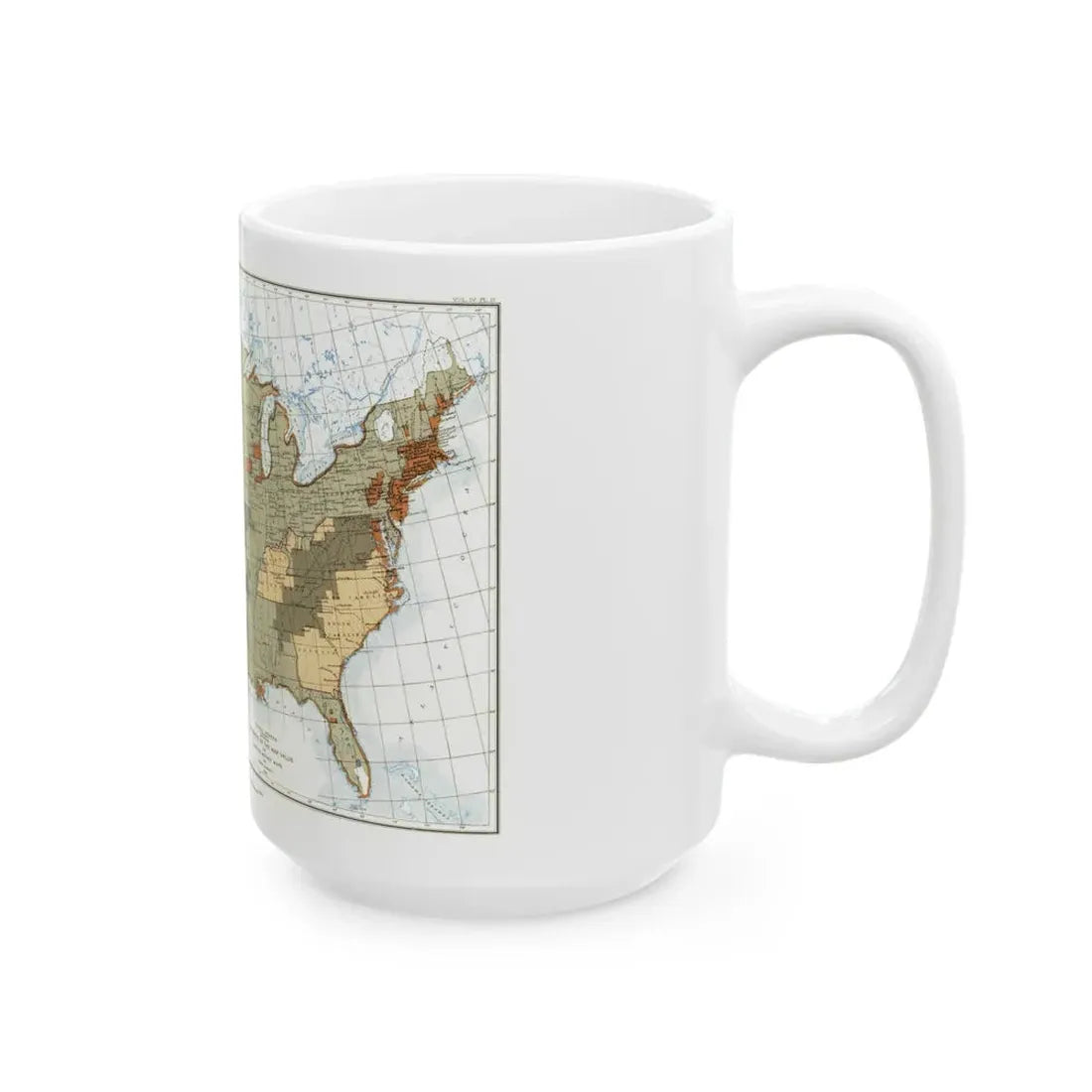 USA - The United States (1892) (Map) White Coffee Mug - Go Mug Yourself