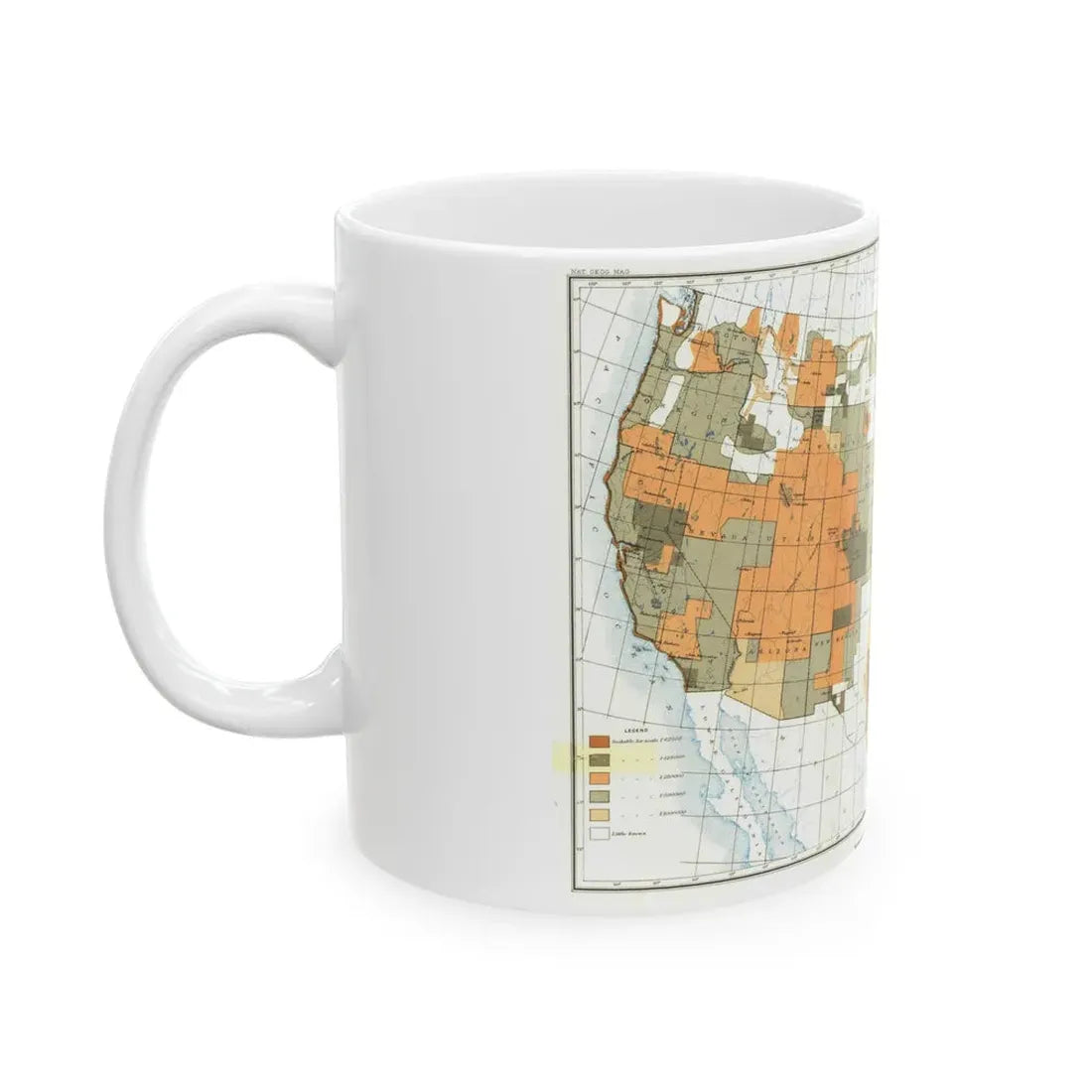 USA - The United States (1892) (Map) White Coffee Mug - Go Mug Yourself