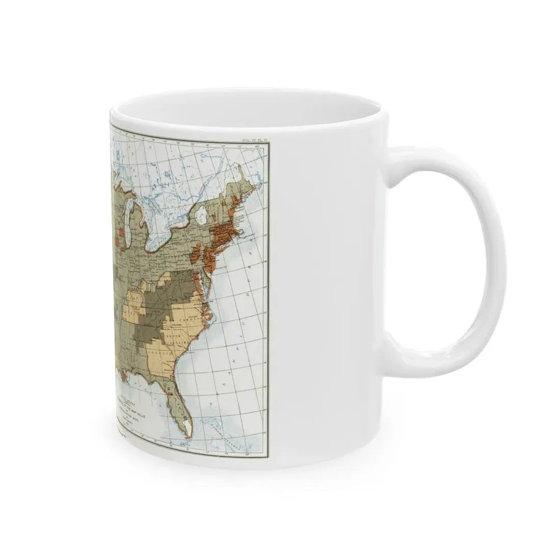 USA - The United States (1892) (Map) White Coffee Mug - Go Mug Yourself