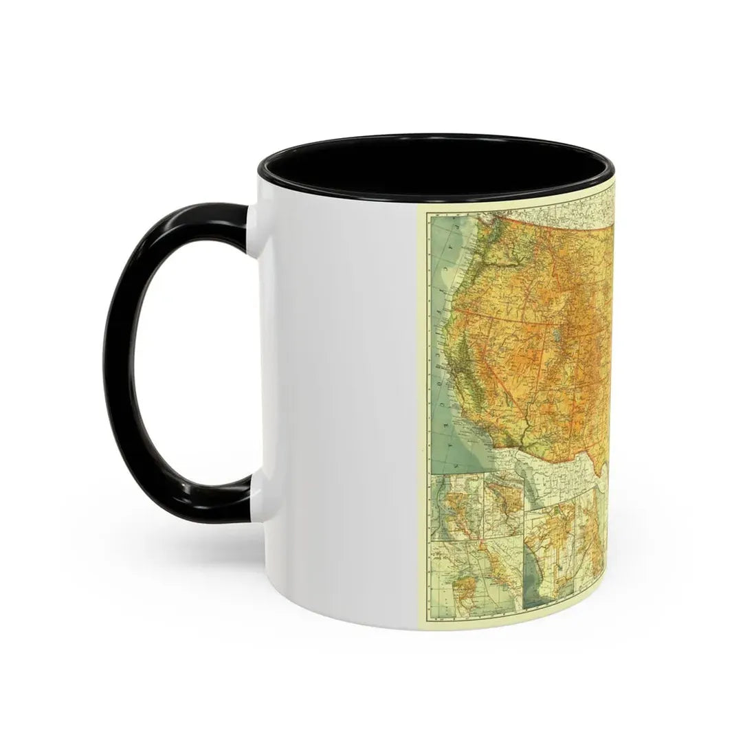 USA - The United States (1923) (Map) Accent Coffee Mug - Go Mug Yourself