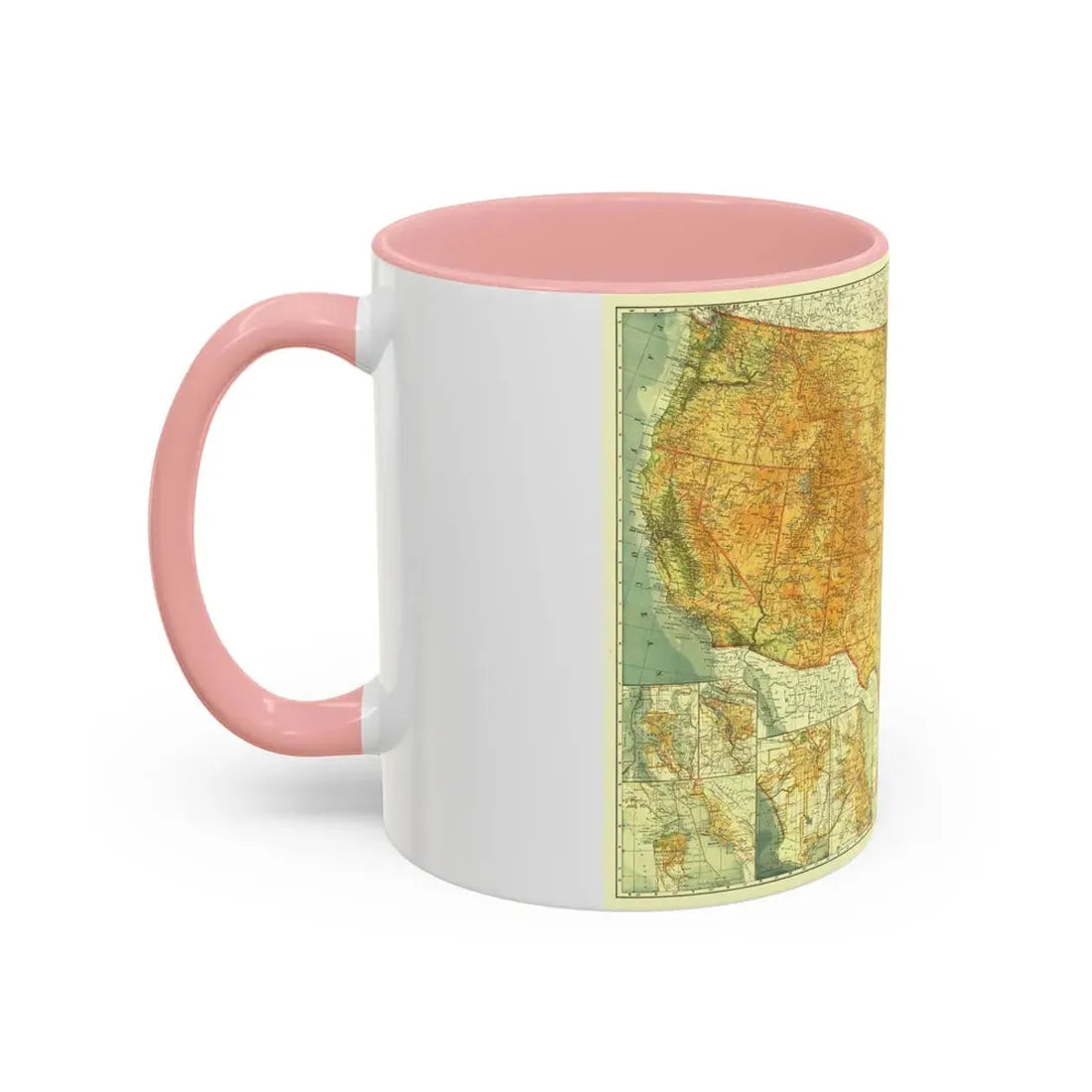 USA - The United States (1923) (Map) Accent Coffee Mug - Go Mug Yourself