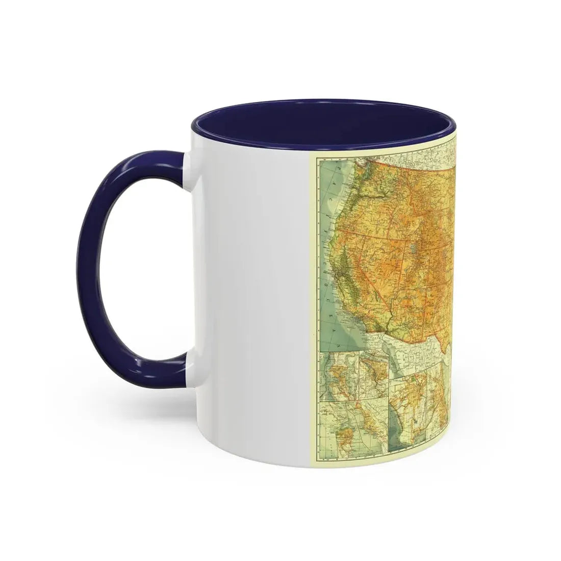 USA - The United States (1923) (Map) Accent Coffee Mug - Go Mug Yourself