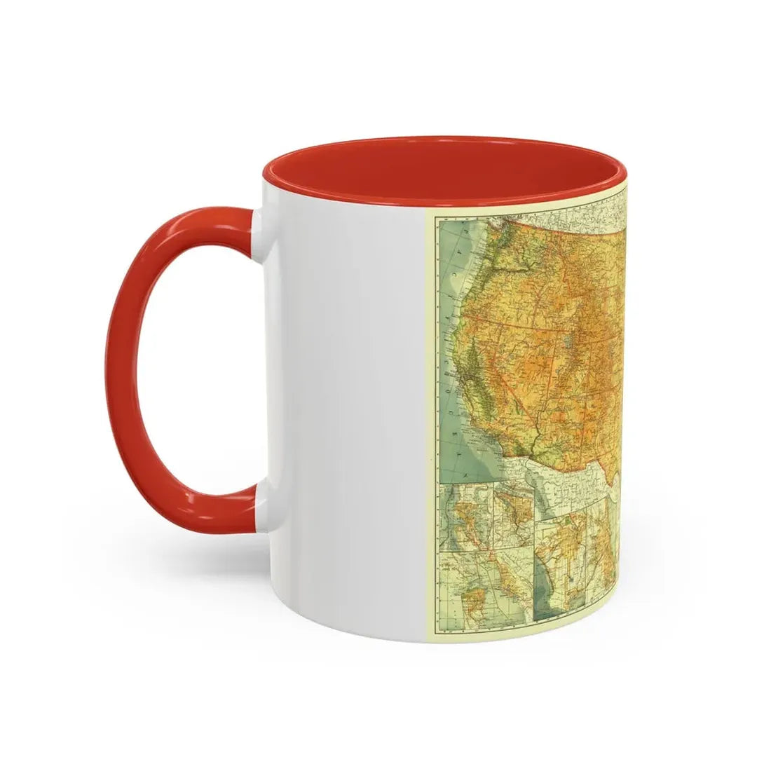 USA - The United States (1923) (Map) Accent Coffee Mug - Go Mug Yourself