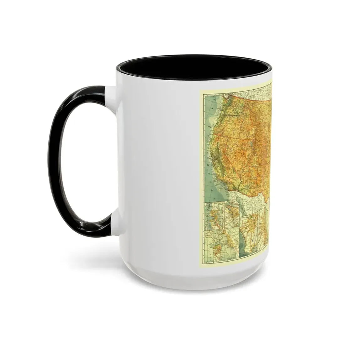 USA - The United States (1923) (Map) Accent Coffee Mug - Go Mug Yourself