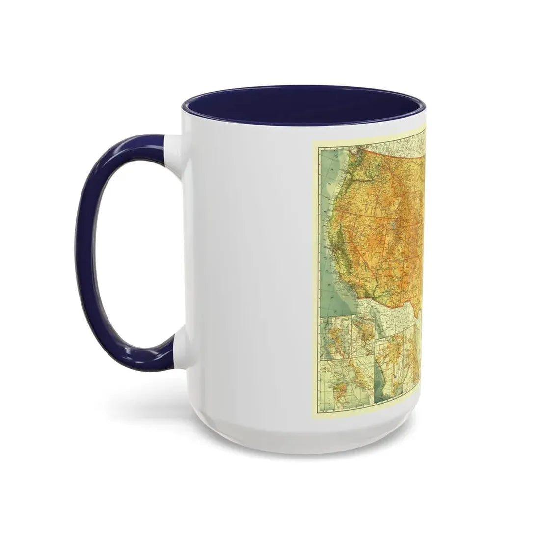 USA - The United States (1923) (Map) Accent Coffee Mug - Go Mug Yourself