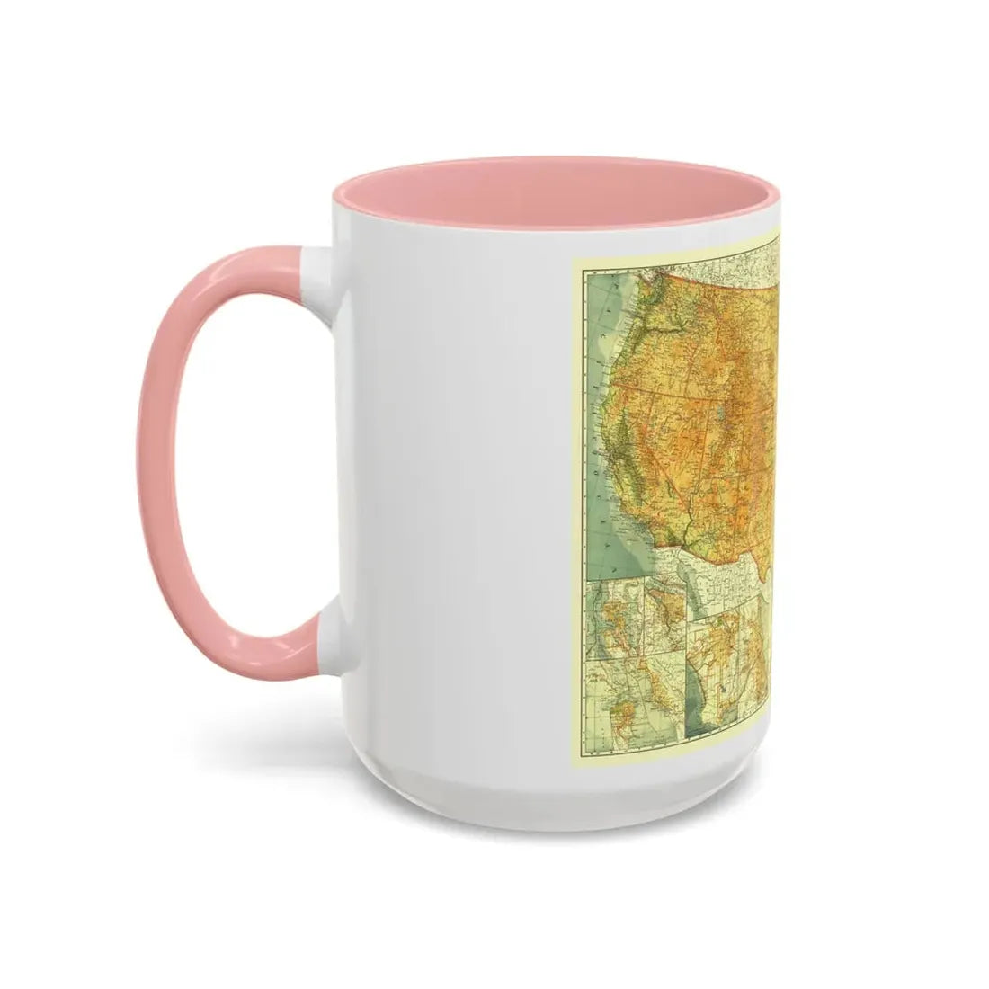 USA - The United States (1923) (Map) Accent Coffee Mug - Go Mug Yourself