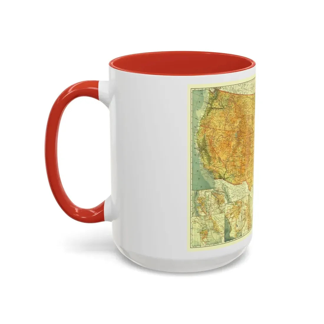 USA - The United States (1923) (Map) Accent Coffee Mug - Go Mug Yourself