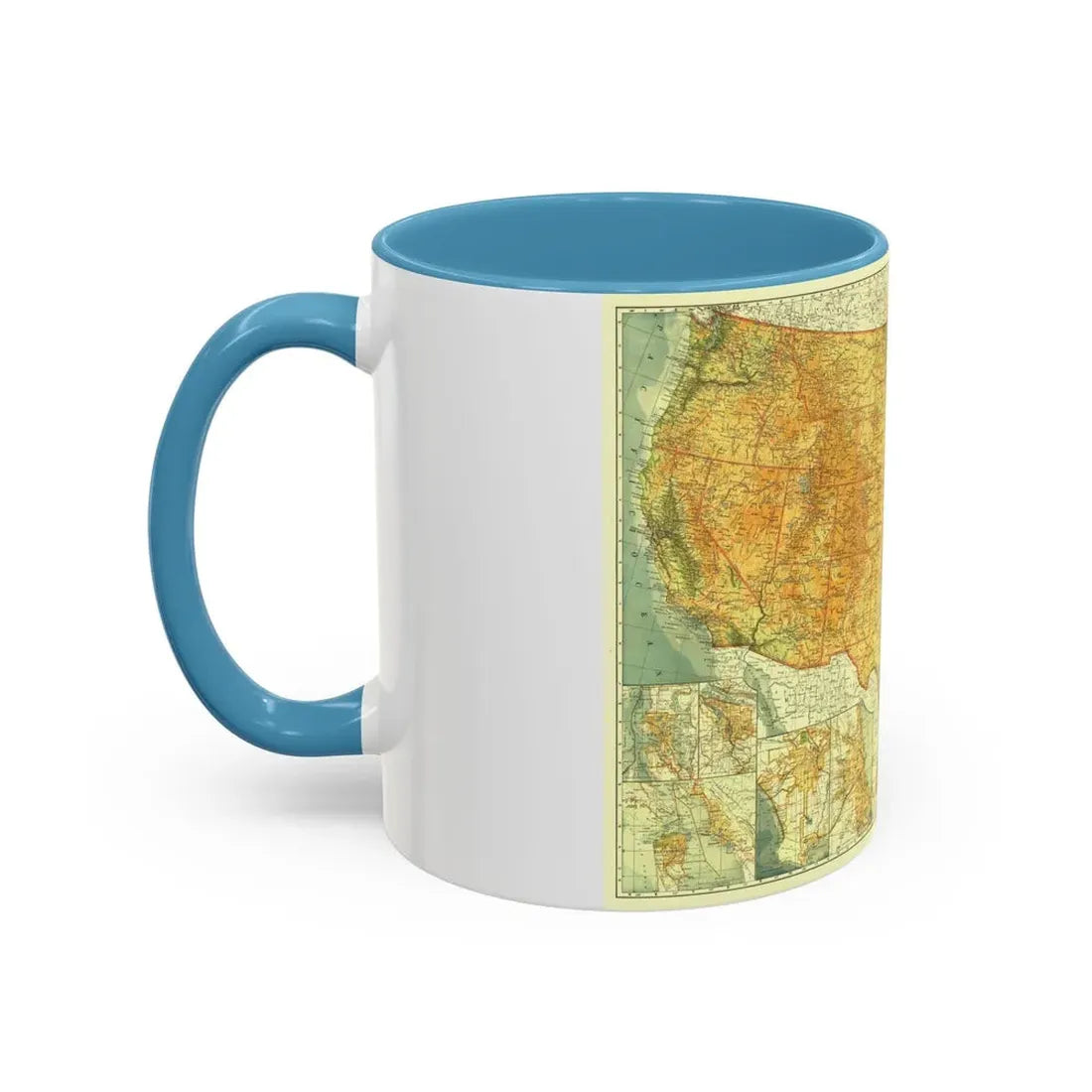 USA - The United States (1923) (Map) Accent Coffee Mug - Go Mug Yourself