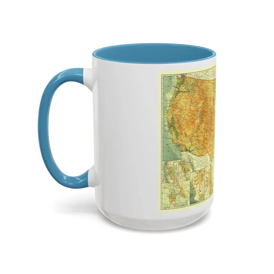 USA - The United States (1923) (Map) Accent Coffee Mug - Go Mug Yourself
