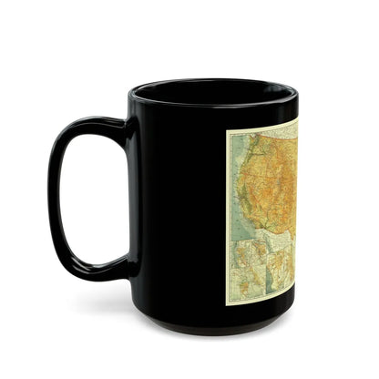 USA - The United States (1923) (Map) Black Coffee Mug-Go Mug Yourself