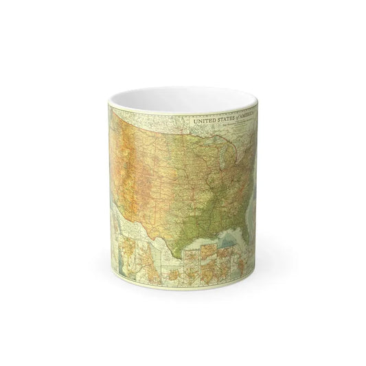 USA - The United States (1923) (Map) Color Changing Mug 11oz Default Title - Go Mug Yourself