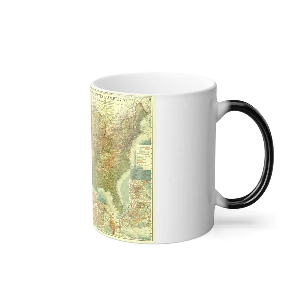 USA - The United States (1923) (Map) Color Changing Mug 11oz-Go Mug Yourself