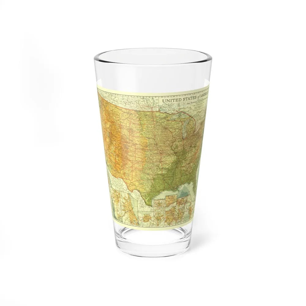 USA - The United States (1923) (Map) Pint Glass 16oz-16oz-Go Mug Yourself