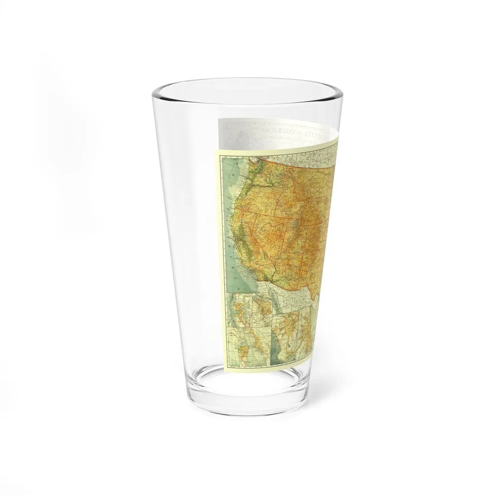 USA - The United States (1923) (Map) Pint Glass 16oz-Go Mug Yourself