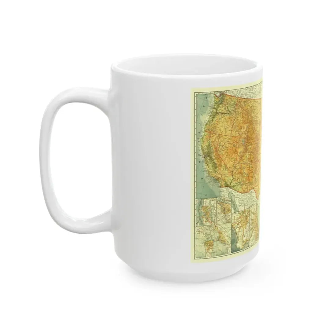 USA - The United States (1923) (Map) White Coffee Mug - Go Mug Yourself