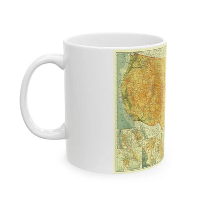 USA - The United States (1923) (Map) White Coffee Mug-Go Mug Yourself