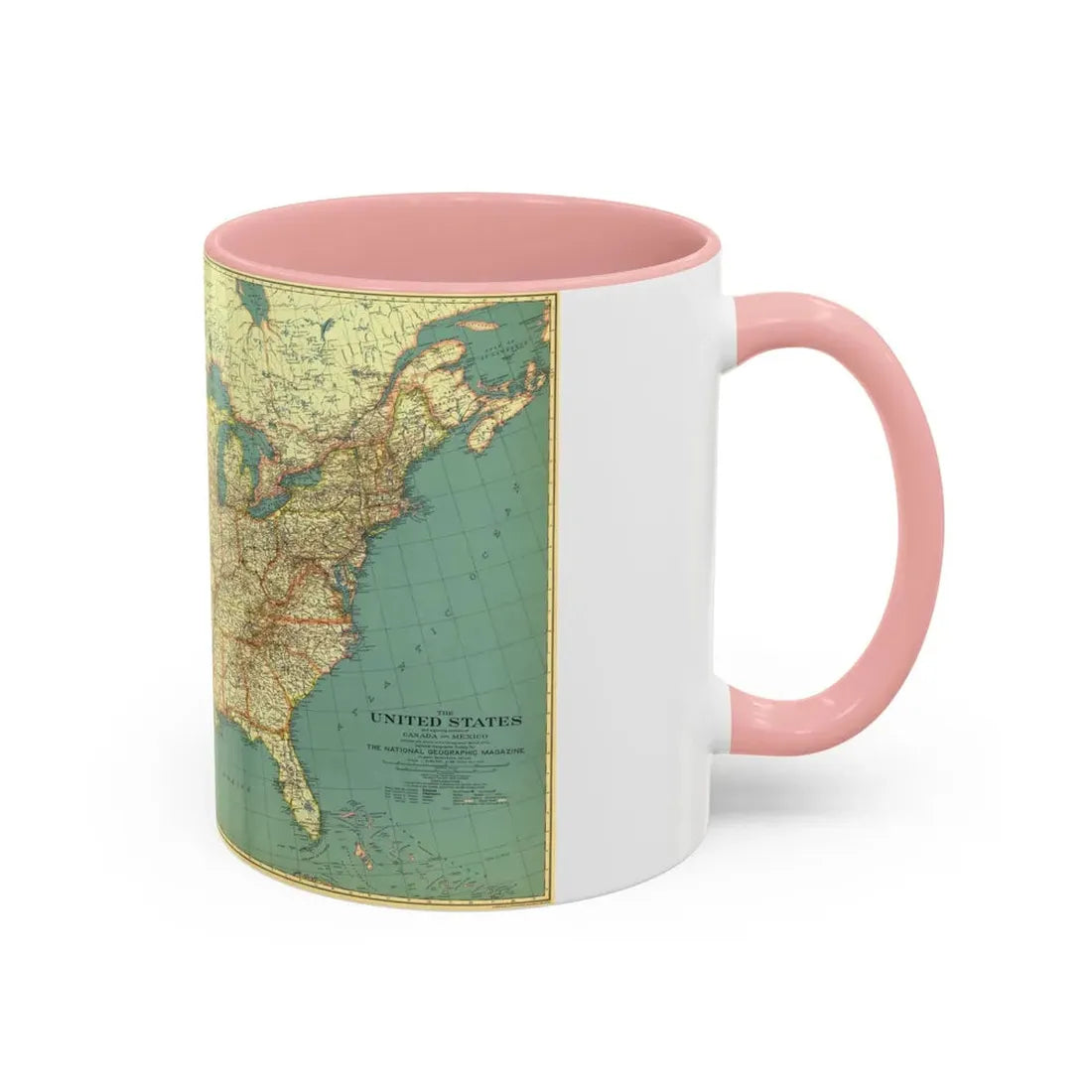 USA - The United States (1933) (Map) Accent Coffee Mug - Go Mug Yourself