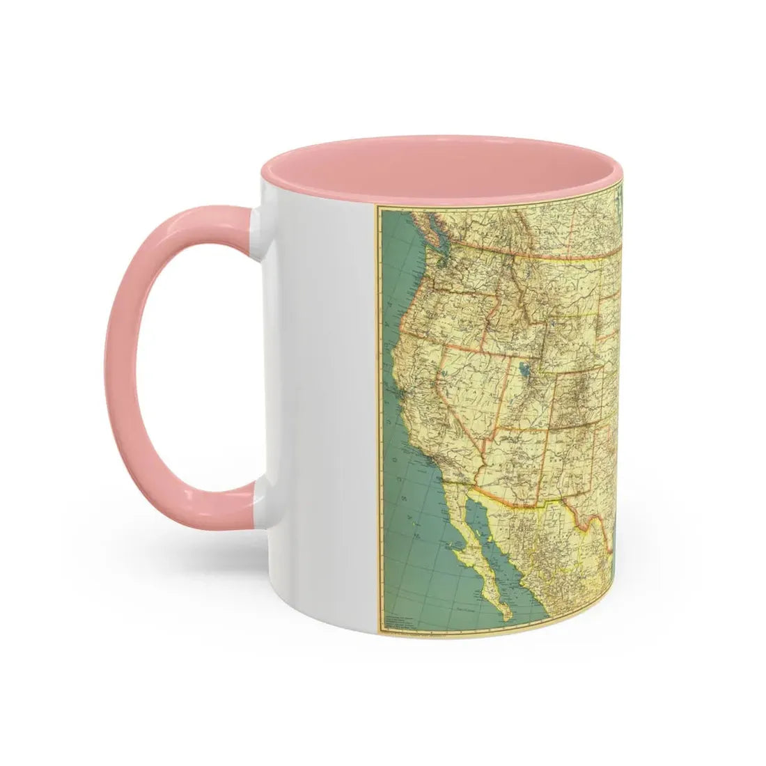 USA - The United States (1933) (Map) Accent Coffee Mug - Go Mug Yourself