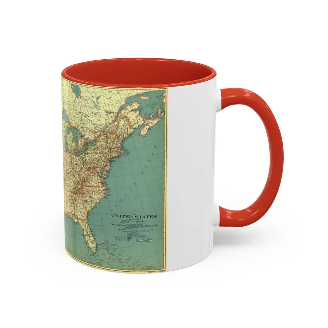 USA - The United States (1933) (Map) Accent Coffee Mug - Go Mug Yourself
